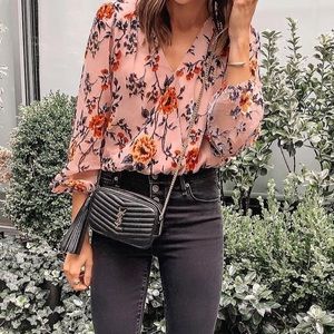 ASTR Lourdes Floral Burnout Top